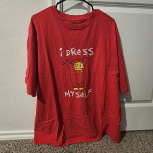 The Simpsons Ralph Wiggum "I Dress Myself" Graphic T-Shirt Red 2XL